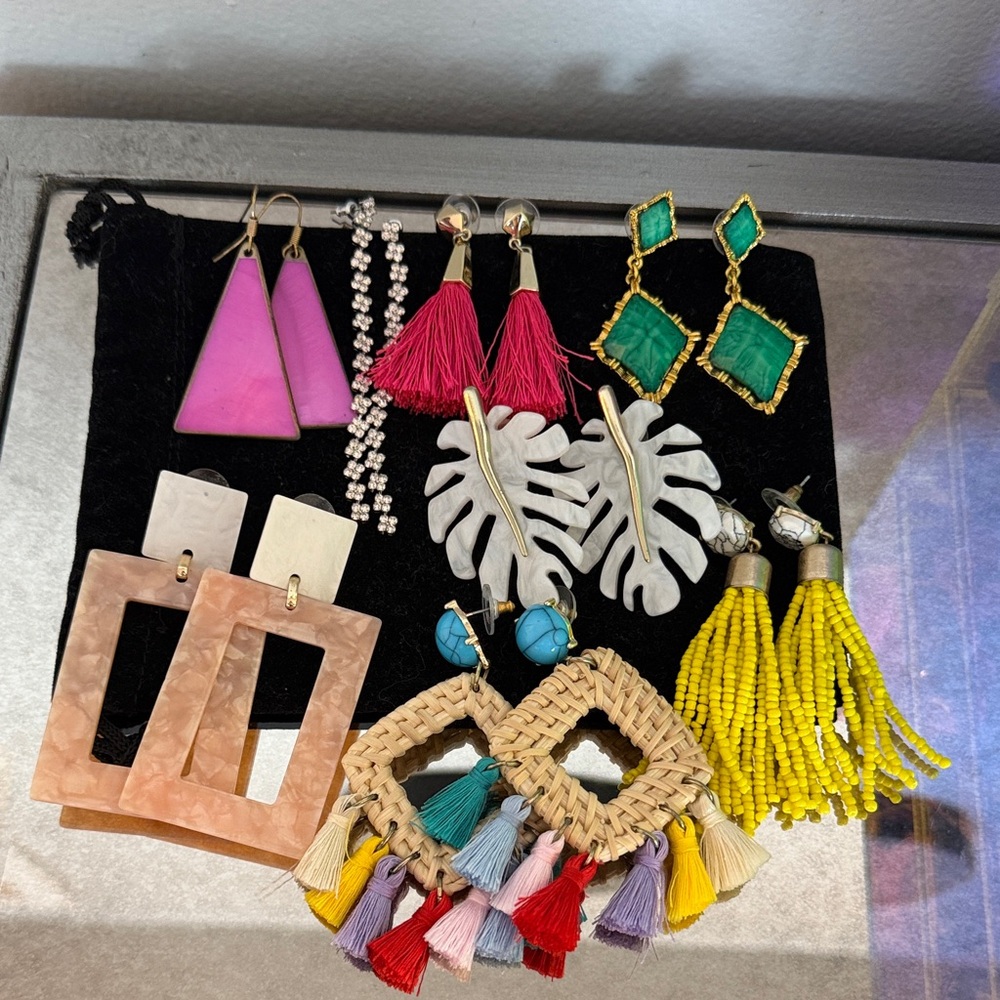 Colorful Statement Earrings Set